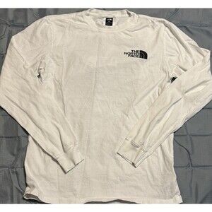 The North Face Shirt Adult Men SMALL White Never Stop Exploring Long Sleeve